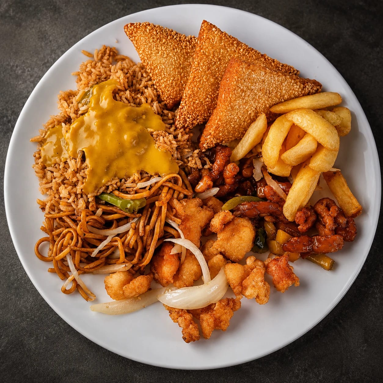 Prawn toast with curry sauce